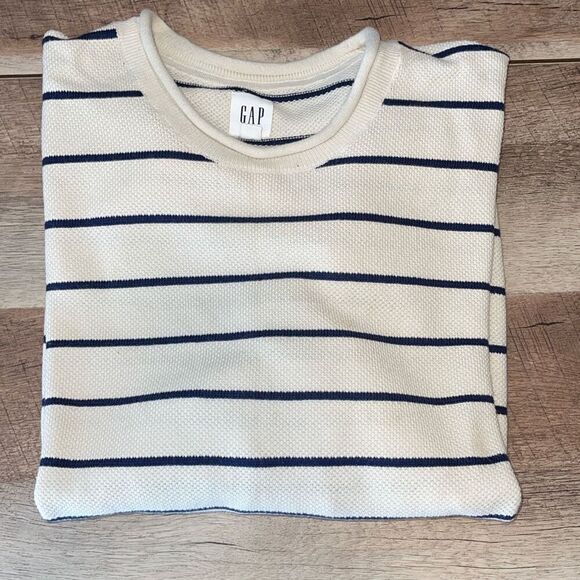 Gap Vintage Cotton Striped Knit Crewneck Sweater Mens Size Large - Picture 5 of 9